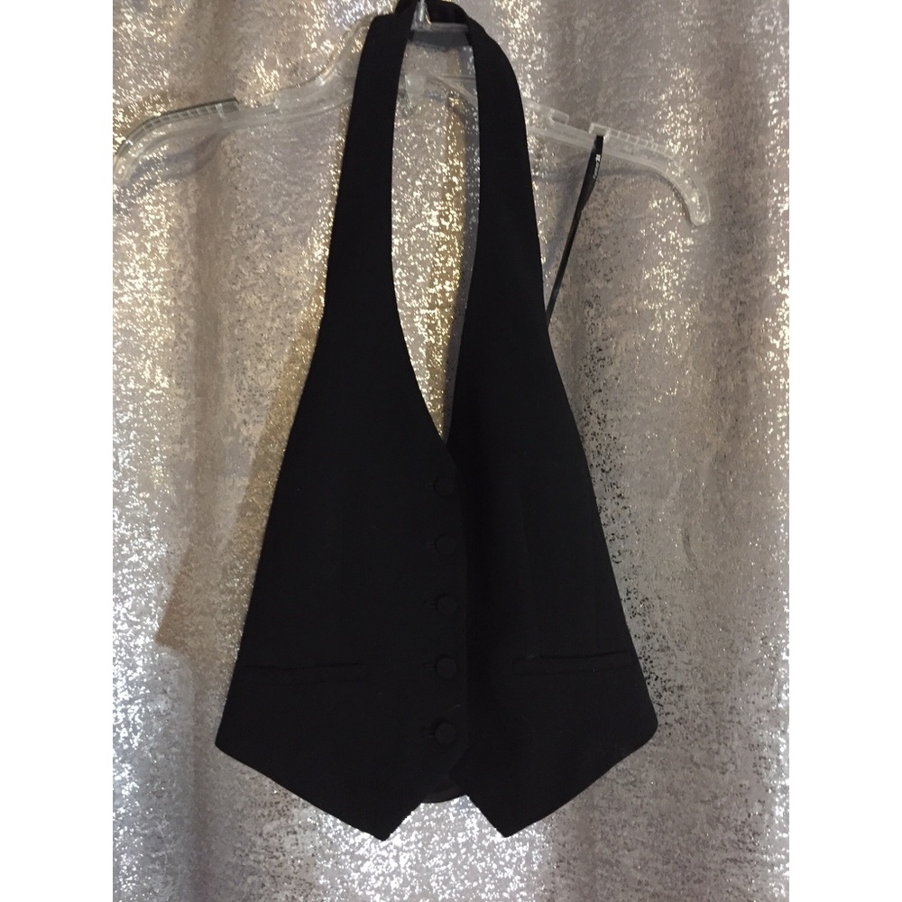 Black halter vest